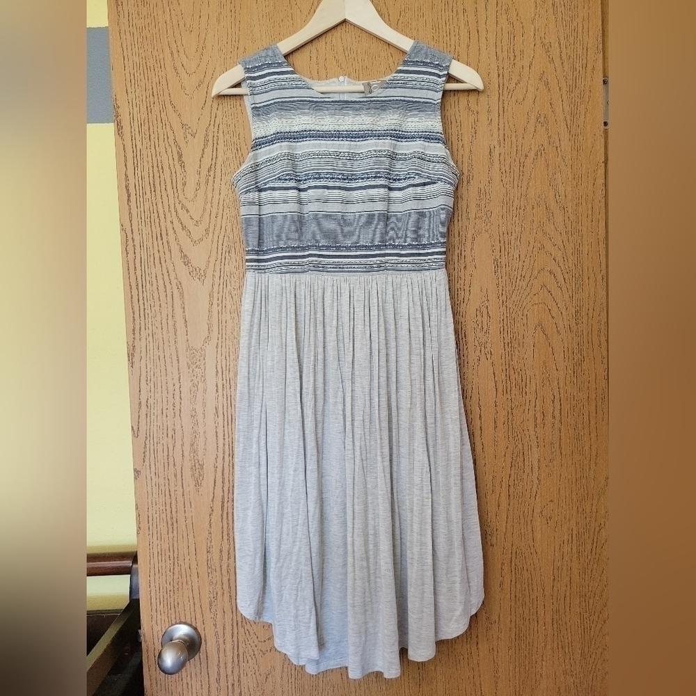 Dolan Left Coast Collection Sabado embroider grey empire waist tank midi dress S